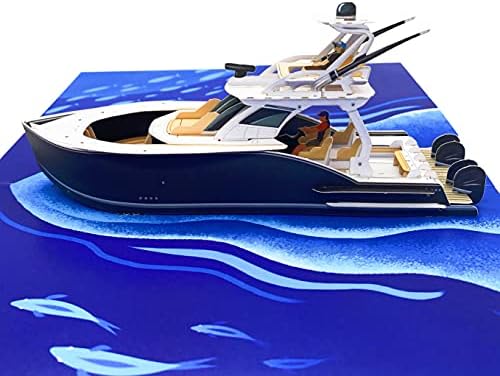 Lııf Balıkçı Teknesi 3D Tebrik Açılır Kart, Emeklilik Kartı, babalar Günü, Erkekler İçin doğum günü kartı, BABA, Balıkçı,