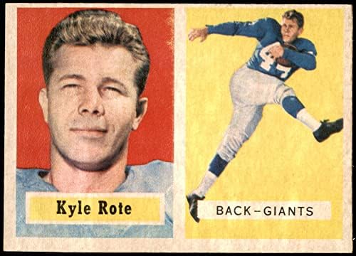 1957 Topps 59 Kyle Ezberci New York Devleri-FB (Futbol Kartı) ESKİ Devler-FB SMU