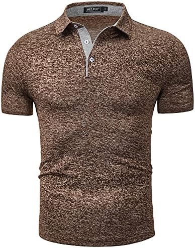 WULFUL erkek Polo Gömlek kısa kollu hızlı kuru Golf Gömlek atletik T-Shirt