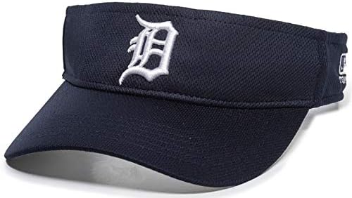 OC Spor Detroit Tigers MLB Örgü Güneşlik Golf Şapka Kap Lacivert w / Beyaz D Logo Yetişkin erkek Ayarlanabilir
