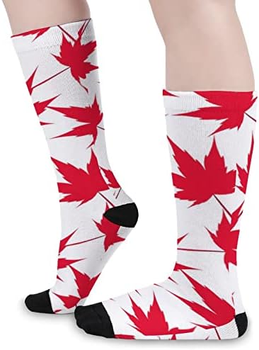 Kanada Kırmızı Akçaağaç Yaprakları komik çoraplar Buzağı Üzerinde yüksek Tüp Çorap Renk Eşleştirme Erkekler Kadınlar