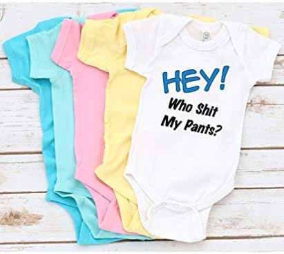 Pantolonuma Kim Sıçtı? Komik Onesie Hediye Yenidoğan Sevimli Bebek Bebek Bodysuit