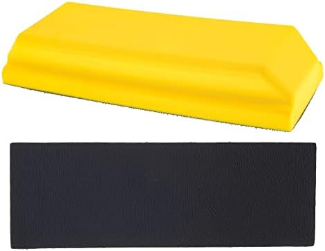 Dura-Altın Pro Serisi Dikdörtgen 7-3 / 4 x 2-3/4 El Zımpara Blok Ped ile 80 Grit Altın PSA Longboard Zımpara 20 Yard