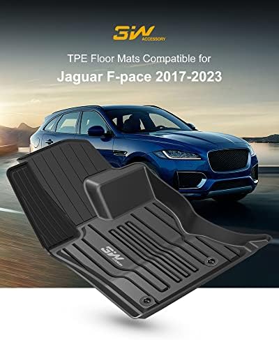 3W Paspaslar için Uyumlu 2017-2023 Jaguar F-pace, TPE Tüm Hava Özel Fit Aksesuarları Jaguar F pace için Zemin Astarı