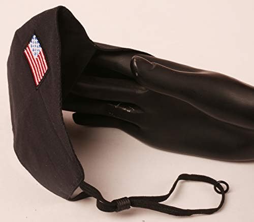 Mihenk taşı Amerikan ABD Bayrağı işlemeli 3 katmanlı orta boy pamuk yüz maskeleri kullanımlık yıkanabilir ayarlanabilir