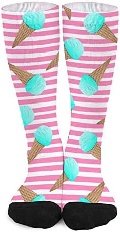 WEEDKEYCAT Sevimli Dondurma Ekip Çorap Yenilik Komik Baskı Grafik Rahat Orta Kalınlıkta İlkbahar Sonbahar ve Kış için