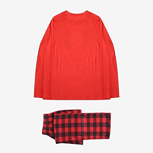 DIYAGO aile pijamaları Seti, Noel Eşleştirme Uzun Kollu Tişört ve Pantolon Tatil Komik Gecelik Pj Kıyafeti Seti Loungewear