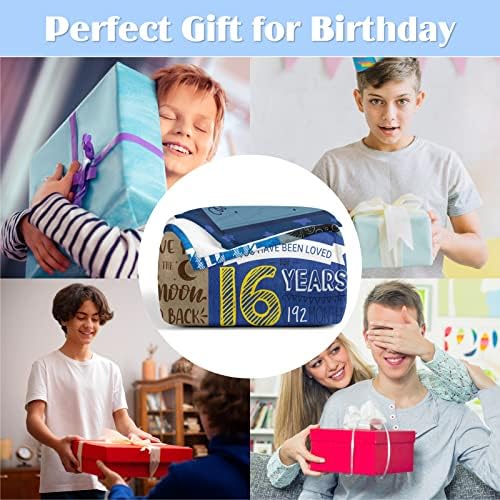Xınvery 16 Yaşındaki Çocuk doğum günü hediyesi Battaniye,16th Doğum Günü Hediyeleri için Boys Mutlu Doğum Günü Battaniye