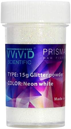 VVıVıD Prisma65 Neon Beyaz Güzel parıltılı Toz Sanat ve El Sanatları için 15g Kavanoz (1 Adet)