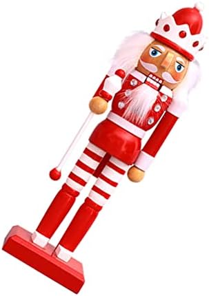 Noel Fındıkkıran Asker Kuklaları Dekorasyon: 25 cm Kırmızı Ayakta Fındıkkıran Ahşap Kukla Bebek Noel Oyuncak Hediyeler