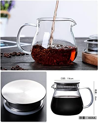 Çıkarılabilir Paslanmaz Çelik Filtre Kapaklı IwaiLoft Cam Çaydanlık Gevşek Yaprak, Çiçek Açan Çay ve Kahve Paylaşımı