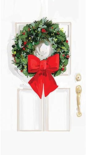 Paperproducts Design Beyaz Noel Kapı Tasarımlı Misafir Havlusu, 5 x 8, Çok Renkli