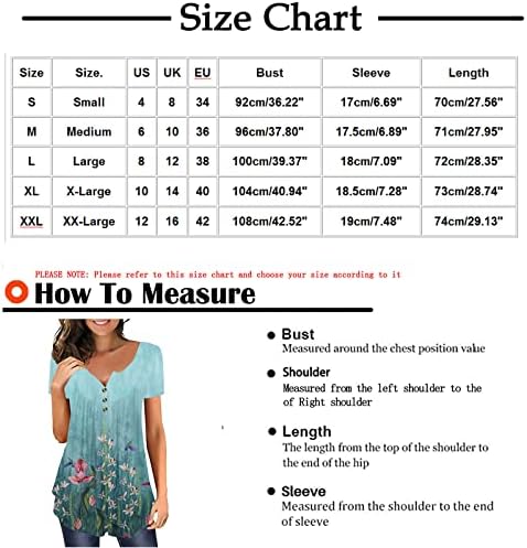 Çiçek Grafik Üst Tshirt Bayanlar için Yaz Sonbahar 2023 Elbise Kısa Kollu Ekip Boyun Pamuk Pilili Salonu Bluz U1 U1