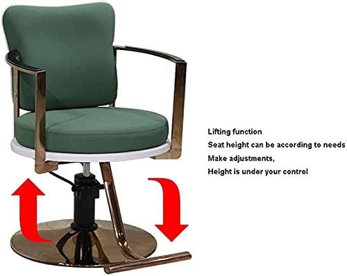 Salon Sandalyesi İş veya Ev için Hidrolik Sandalye, Berber Koltuğu Rahat Salon Sandalyesi Kaldırma ve Döndürme Güzellik