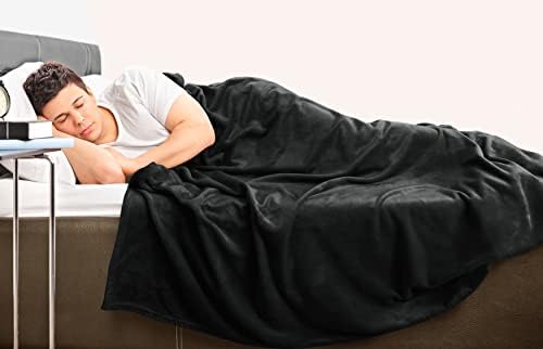 Ütopya Yatak polar battaniye Kraliçe Boyutu Siyah Hafif Bulanık Yumuşak Anti-Statik Mikrofiber yatak battaniyesi (90x90