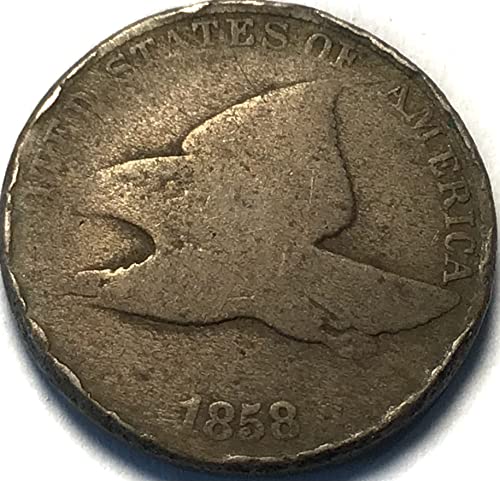 1858 P Uçan Kartal Cent Büyük Harfler Penny Satıcı Good