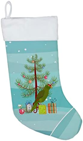 Caroline'ın Hazineleri CK4496CS Papağanı Mutlu Noeller Noel Çorabı, Şömine Asılı Çoraplar Noel Sezonu Parti Dekoru