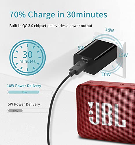UL Listelenen USBC Mikro Hızlı Şarj Kablosu ile Uyumlu JBL Şarj 3, Şarj 4, JBL Flip 5, Jr Pop Hoparlör, Dayanıklılık