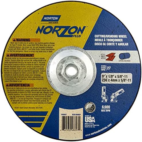 Norton Aşındırıcılar / St Gobain 48897 9 MTL Taşlama Tekerleği-Miktar 10