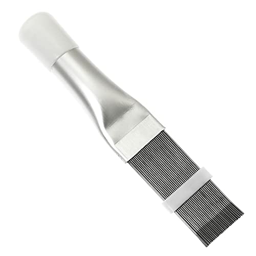 ZRM & E Paslanmaz Çelik Fin Tarak Fırça Klima Fin Onarım Aracı Evrensel Katlanır Fırça Temizleme Aracı 14x2. 5cm