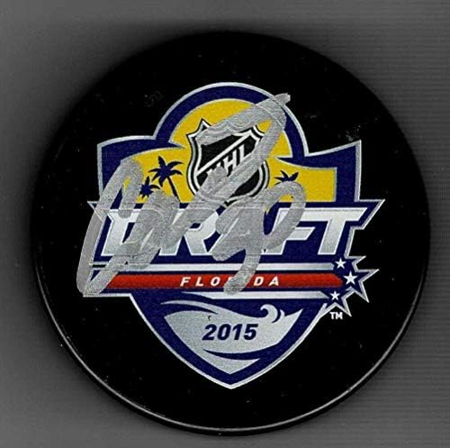Ilya Samsonov, Washington Capitals 2015 NHL Taslak Diskini İmzaladı-İmzalı NHL Diskleri
