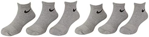 Nike Küçük Çocuğun 6 Çift Genç Sporcu Gri Ayak Bileği Çorapları Sz: 5-7 10C-3y'ye Uyar