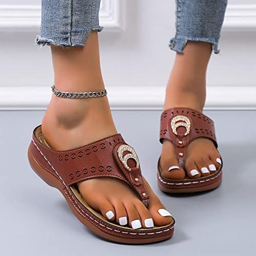 cakiesky flip Flop Kadınlar için Düz Renk Seti Düz Tabanlı Rahat plaj ayakkabısı Sandalet kadın ayakkabısı