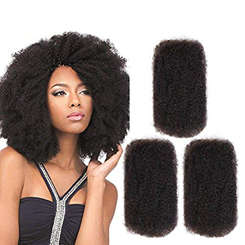 MODA IDOL Afro Kinkys Dreadlock Uzantıları için toplu insan saçı 10 İnç 3 Paket 150 Gram Doğal Siyah Loc Onarım Afro
