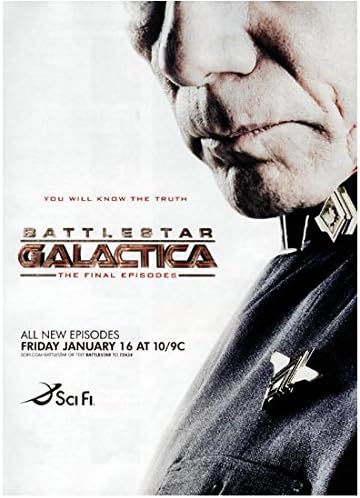 Edward James Olmos Battlestar Galactica üniformalı SciFi reklamı son bölümler için 8 x 10 inç Fotoğraf