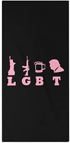 LGBT Liberty Silahlar Bira Trump el havluları Yüz Vücut Yıkama Bezi Yumuşak Keseler Sevimli Baskılı Banyo Mutfak Otel